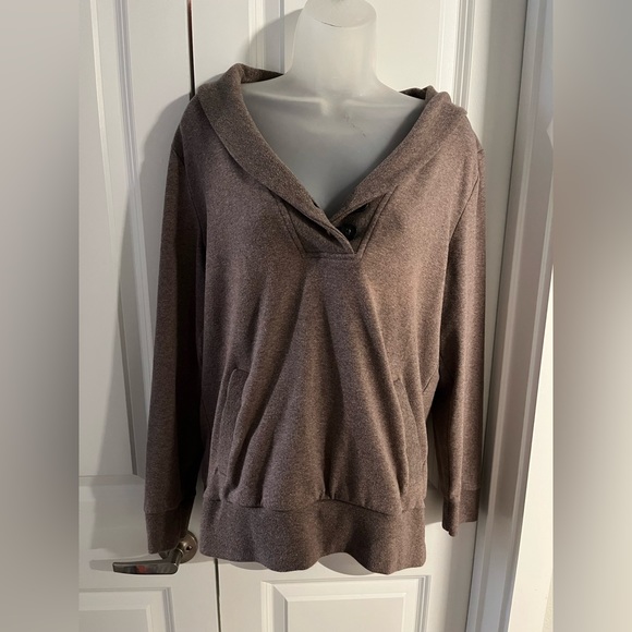 Banana Republic Womens Brown Long Sleeve Shawl Collar Pullover Size Large - Picture 5 of 16
